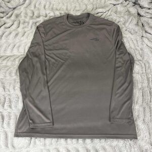 Reel Life Fishing Shirt Men Medium Gray Long Sleeve Performance Fishing Outdoor